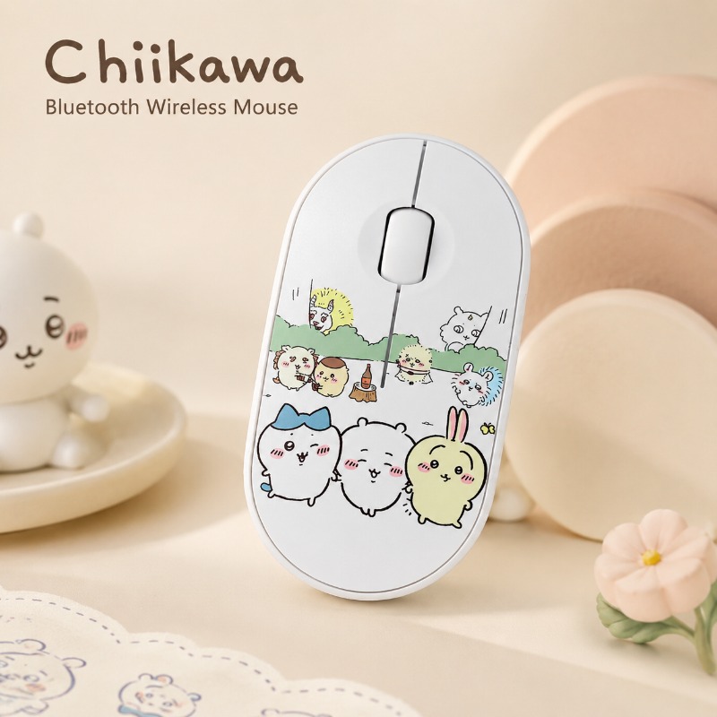 Laptop Office Accessories - Cute Chiikawa Bluetooth Wireless Mouse Dual