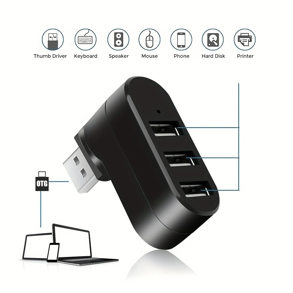 USB 2.0 Hub 3 Ports 180° Rotat - Xiaomi Laptop Accessories บทวิจารณ์และราคา