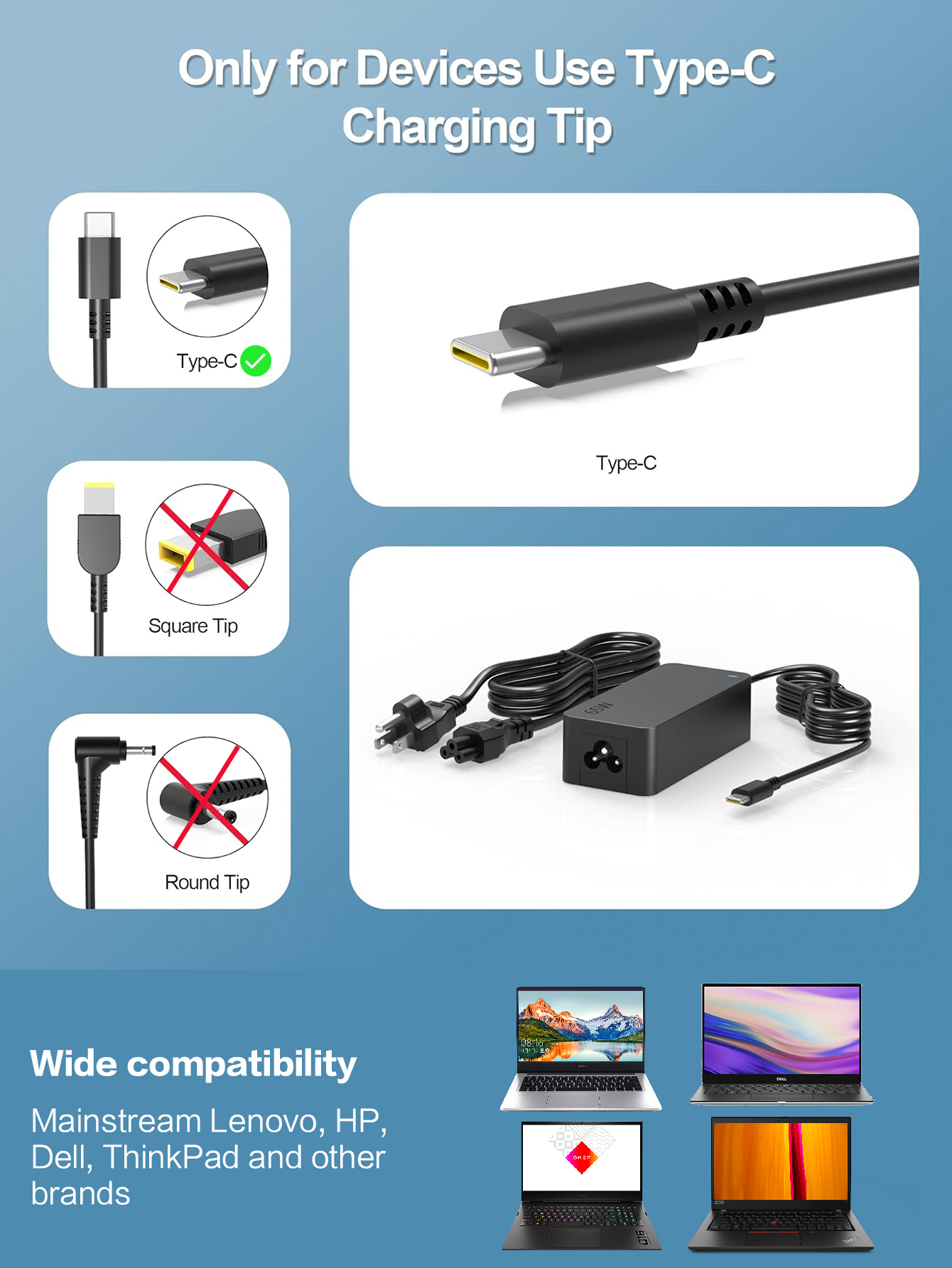 Reletech 65W USB C Laptop Char - Laptop Accessories Dell บทวิจารณ์และราคา