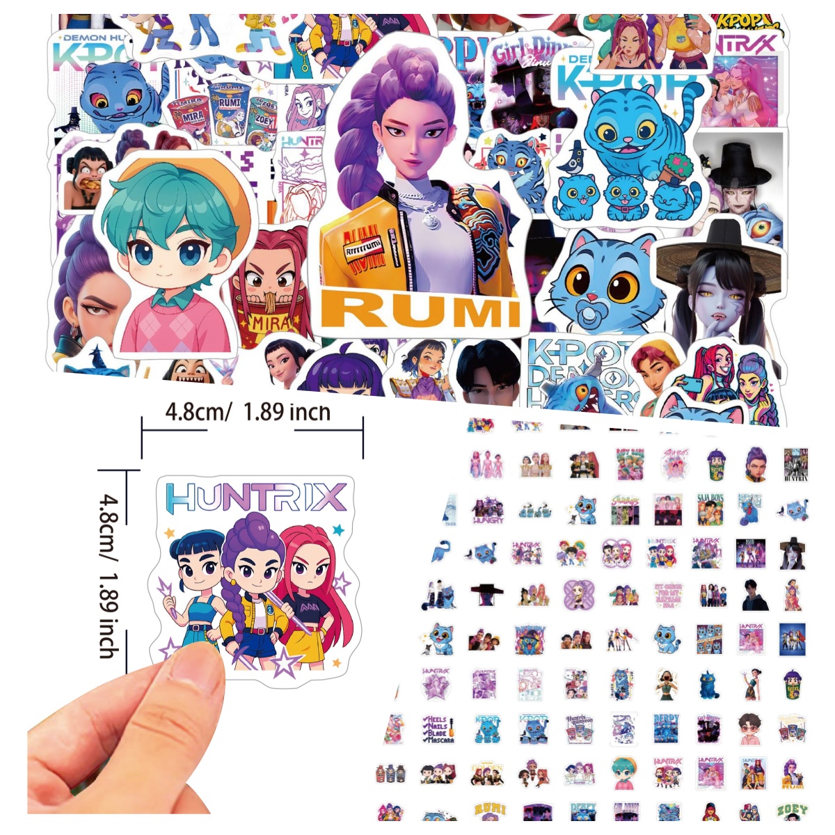 100 cartoon anime stickers are - Laptop Office Accessories บทวิจารณ์และราคา